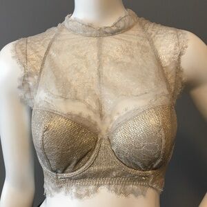 Victoria's Secret Gold Lace Bralette